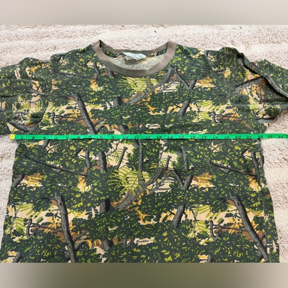 Vintage 1989 Bushlan Camo crewneck tee Long Sleeve Shirt ribbed gorpcore hunting - Picture 2 of 8